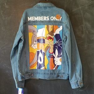 NWT Members Only Looney Tunes Denim Jacket Space Jam M